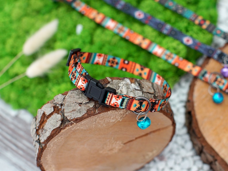 Personalized Cat Collar With Bell Breakaway Cat Collar Etsy