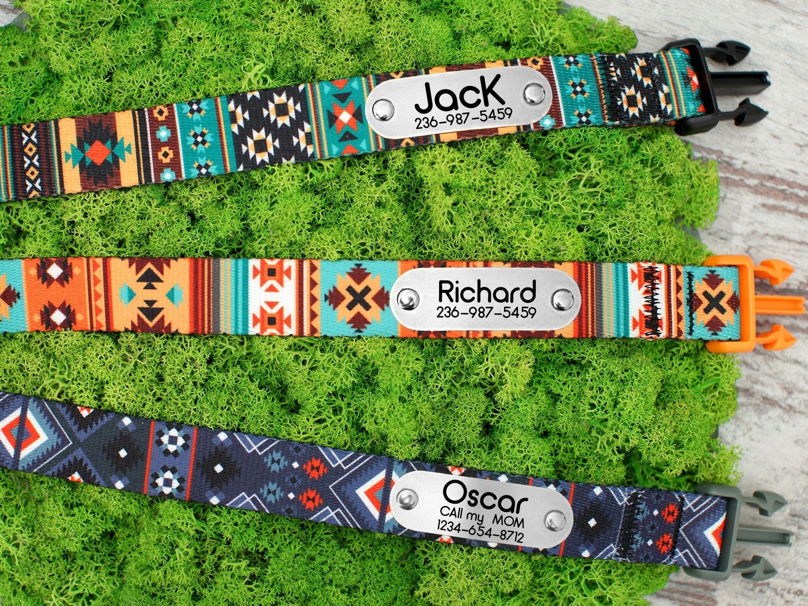 Personalized Martingale Collar With Chain Custom Pet Collar Etsy