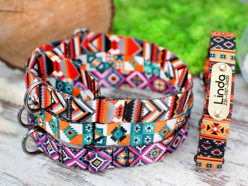 Custom Martingale Collar for Dogs Personalized Wide Dog Etsy