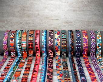 Yoga Mat Strap - 15 Patterns Available, Custom Adjustable Nylon Holder for Yoga Mat, Yoga Gift for Her, Personalized Pilates Mat Sling