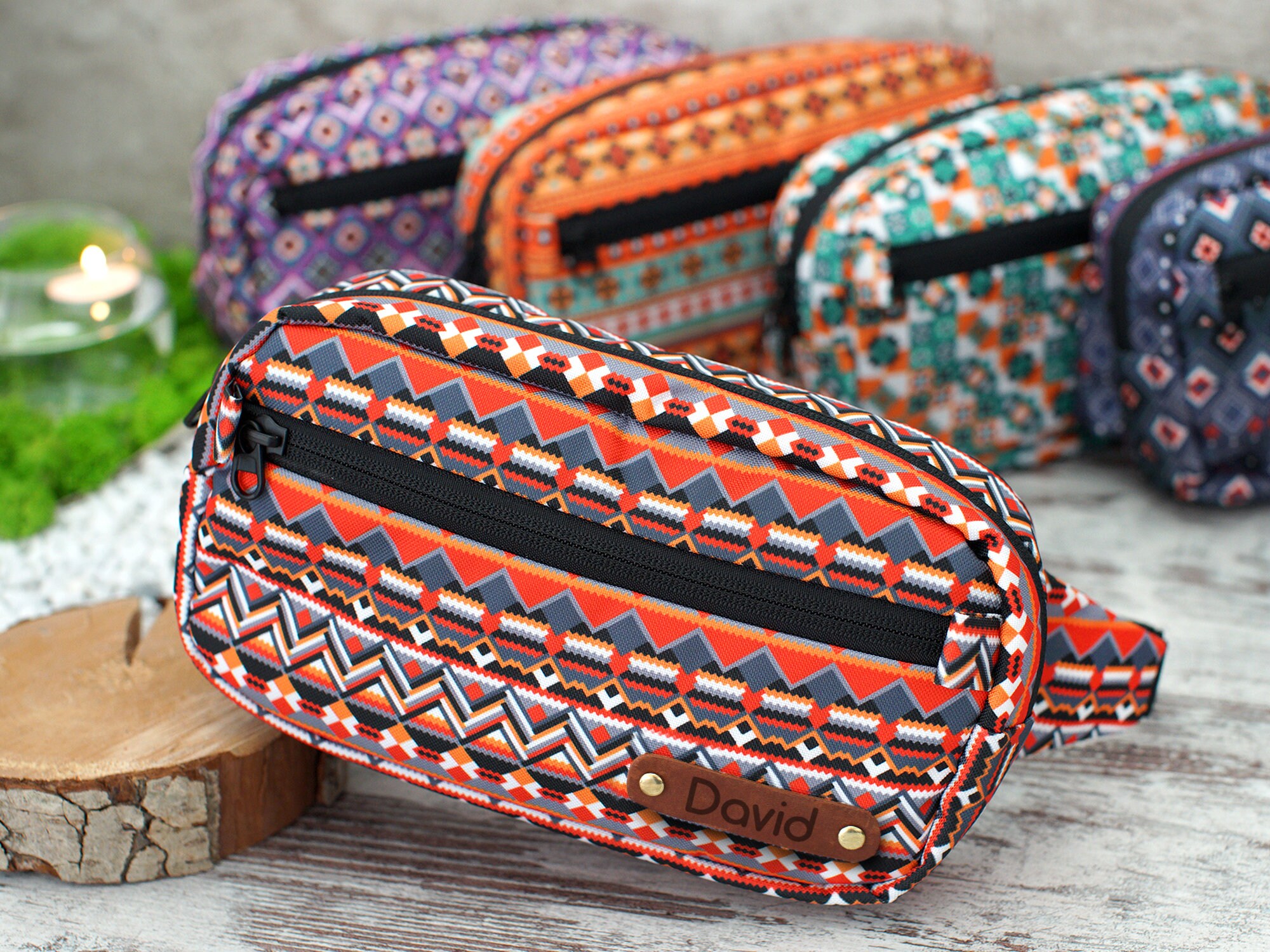 Tribal Pattern Canvas Fanny Bag