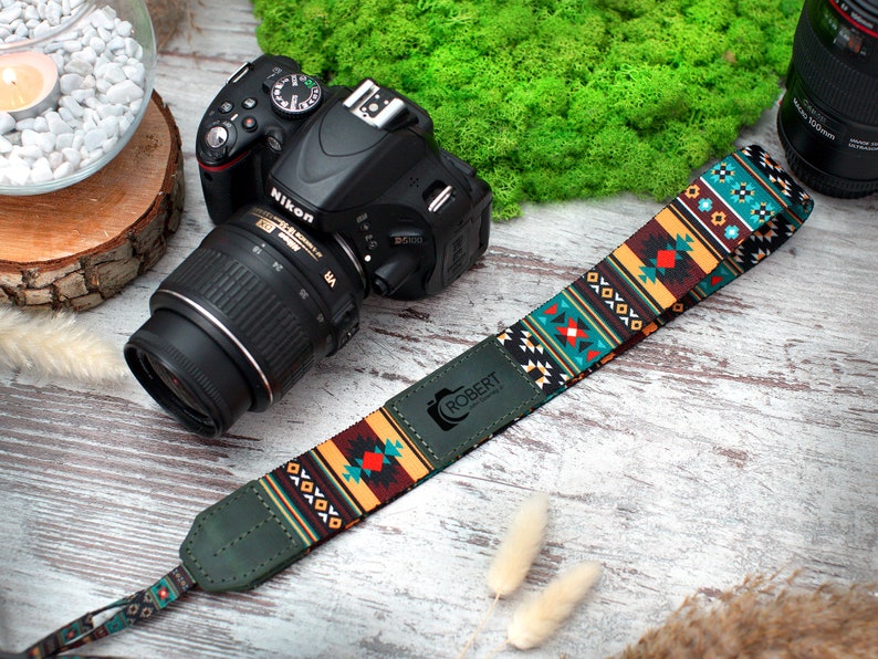 Personalized Camera Strap, Pattern Camera Straps for Canon, Nikon, Sony, Custom Camera Strap, Travel Gift, Camera Accessories, Gifts for Her Tribal