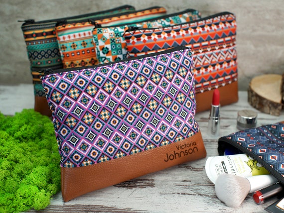 Personalized Cosmetic Bag 6 Different Pattern Available Custom