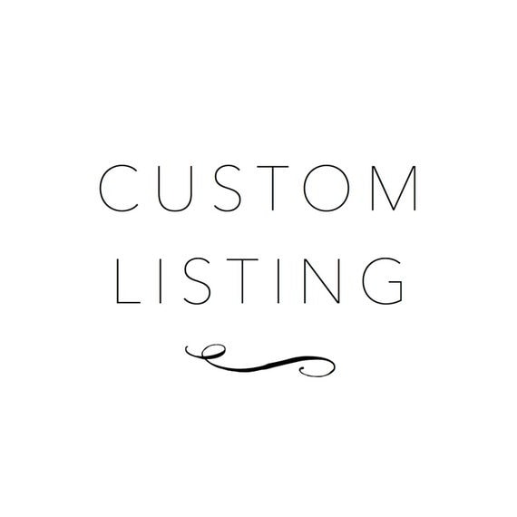 Custom Listing Etsy