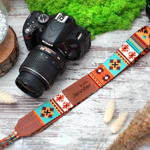 Personalized Camera Strap, Pattern Camera Straps for Canon, Nikon, Sony, Custom Camera Strap, Travel Gift, Camera Accessories, Gifts for Her image 6