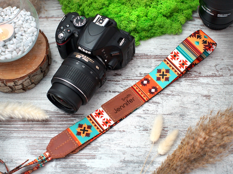 Personalized Camera Strap, Pattern Camera Straps for Canon, Nikon, Sony, Custom Camera Strap, Travel Gift, Camera Accessories, Gifts for Her image 6