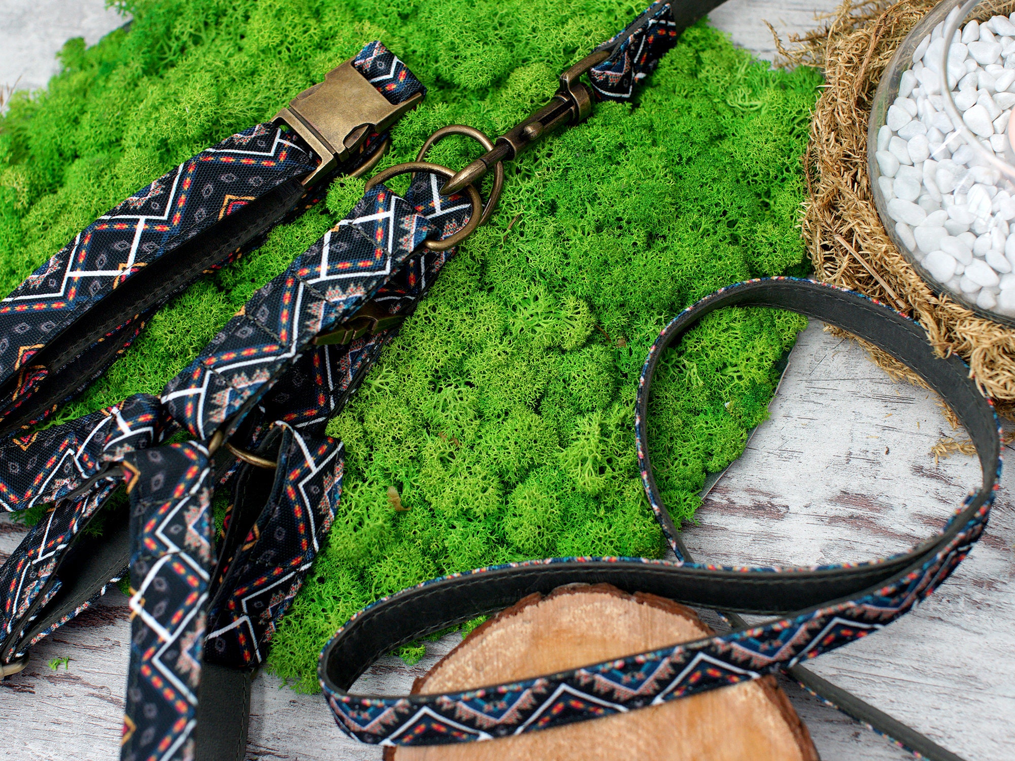 Personalized Dog Harness Leather Dog Harness and Leash Set Etsy