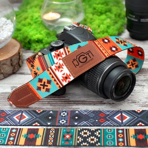 Personalized Camera Strap, Pattern Camera Straps for Canon, Nikon, Sony, Custom Camera Strap, Travel Gift, Camera Accessories, Gifts for Her image 2