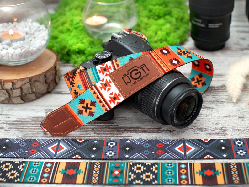 Personalized Camera Strap, Pattern Camera Straps for Canon, Nikon, Sony, Custom Camera Strap, Travel Gift, Camera Accessories, Gifts for Her image 2