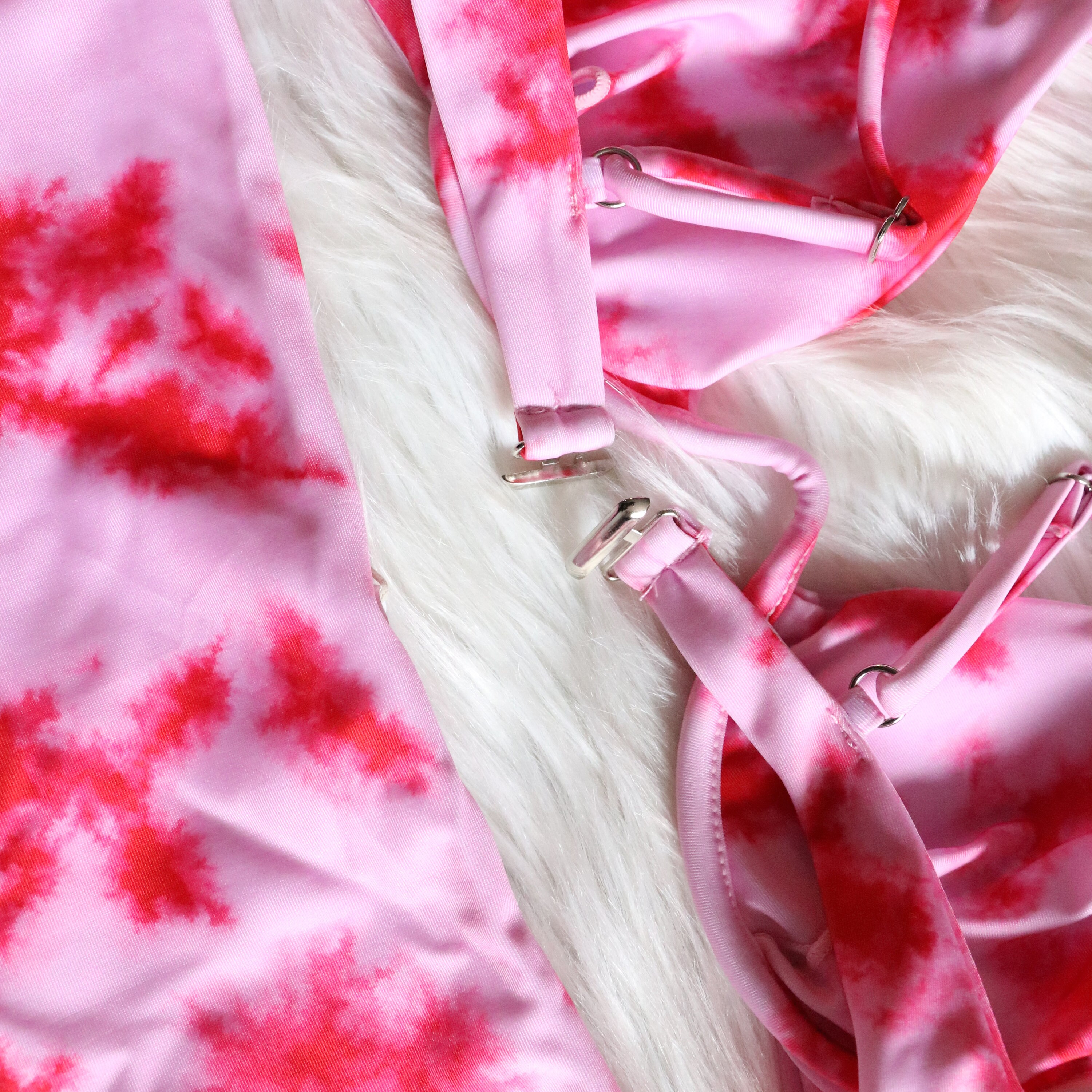 Light Pink Tie Dye Dark Pink Tie Dye Underwire Bikini Top High Etsy