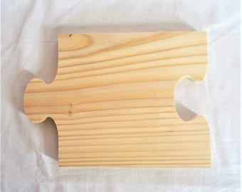 dessous de plat, planche à découper en bois d'épicéa naturel puzzle
