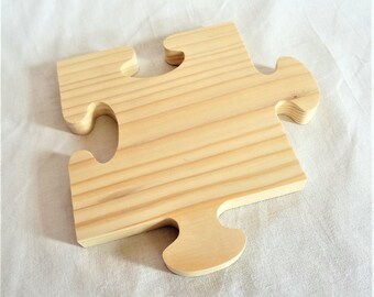 trivet, natural spruce wood cutting board square puzzle