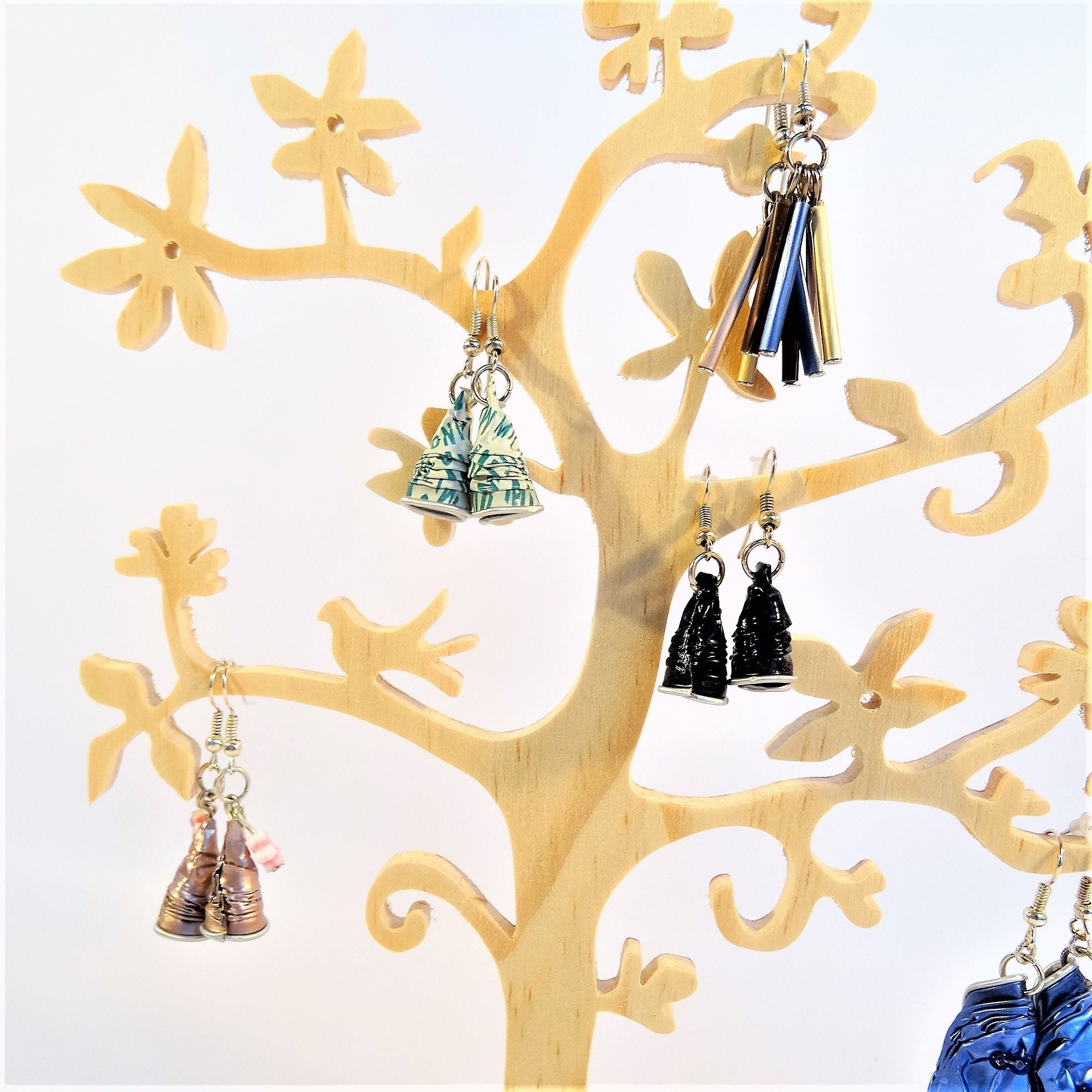 Arbre présentoir à bijoux en bois modèle hellébore , Support bijoux ...