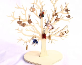 Arbre présentoir à bijoux en bois modèle "Branches fines" , Support bijoux, porte bijoux, Décoratif et pratique, pour ranger vos bijoux.