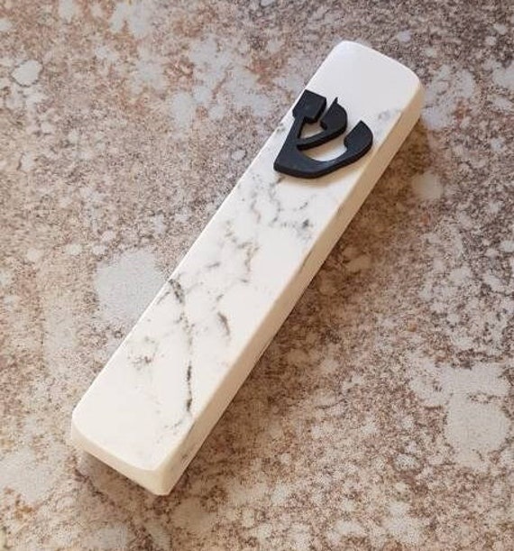 marble mezuzah modern marble mezuzah case with traditional shin