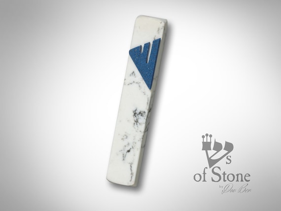 Small mezuzah case shinsofstone hand made in Israel judaica