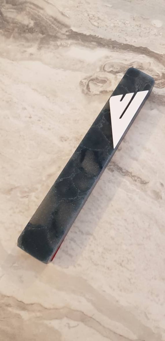 Blue mezuzah  modern mezuzah case judaica for mezuzah scroll