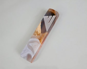 Estuche para mezuzá de ágata