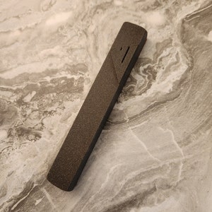 grey mezuzah  stone  modern mezuzah case judaica  with dark grey shin