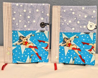 Fabric Notebook cover, Journal, Reusable book cover, composition book included