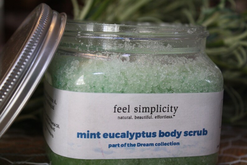 Mint Eucalyptus Body Scrub 16oz Etsy