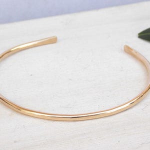 Hammered gold cuff, 14kt gold filled bracelet, gold bangle, stacking bangle, minimalist bracelet, hammered gold bangle, thin gold bracelet