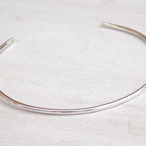 Sterling silver bangle, thin silver bracelet, dainty silver bracelet, dainty silver bangle, hammered silver bracelet, minimal bracelet, cuff