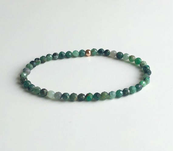 Faceted Emerald Stretchy Bracelets Faceted Emerald Stretchy Bracelets