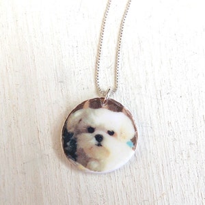 Pet necklace, dog necklace, custom dog necklace, pet photo necklace, dog photo necklace, custom pet necklace, pet memorial necklace, custom image 5