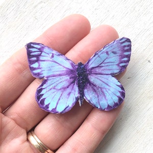 Purple butterfly hair clip, lavender butterfly snap clip barrette, for girls, for women, for toddlers, non slip, fine thin hair, thick hair