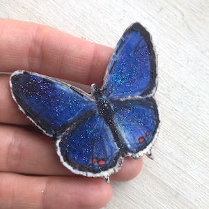 Koningsblauwe vlinder snap clip, vlinder haarclip, blauwe vlinder haarspeldje, voor dik haar, fijn haar, dun haar, gemaakt voor vrouwen, meisjes