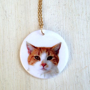 Cat necklace, pet photo necklace, custom cat necklace, custom pet necklace, pet memorial necklace, cat photo necklace, pet charm, cat lover
