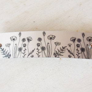 Wildflower barrette, French barrette, wildflower hair clip, nature, neutral, trendy barrette, thick hair, thin hair, silver flower barrette