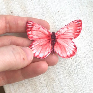 Pink butterfly hair clip, snap clip, butterfly barrette, for toddlers, for girls, for women, non slip grip, photo shoot, stocking stuffer
