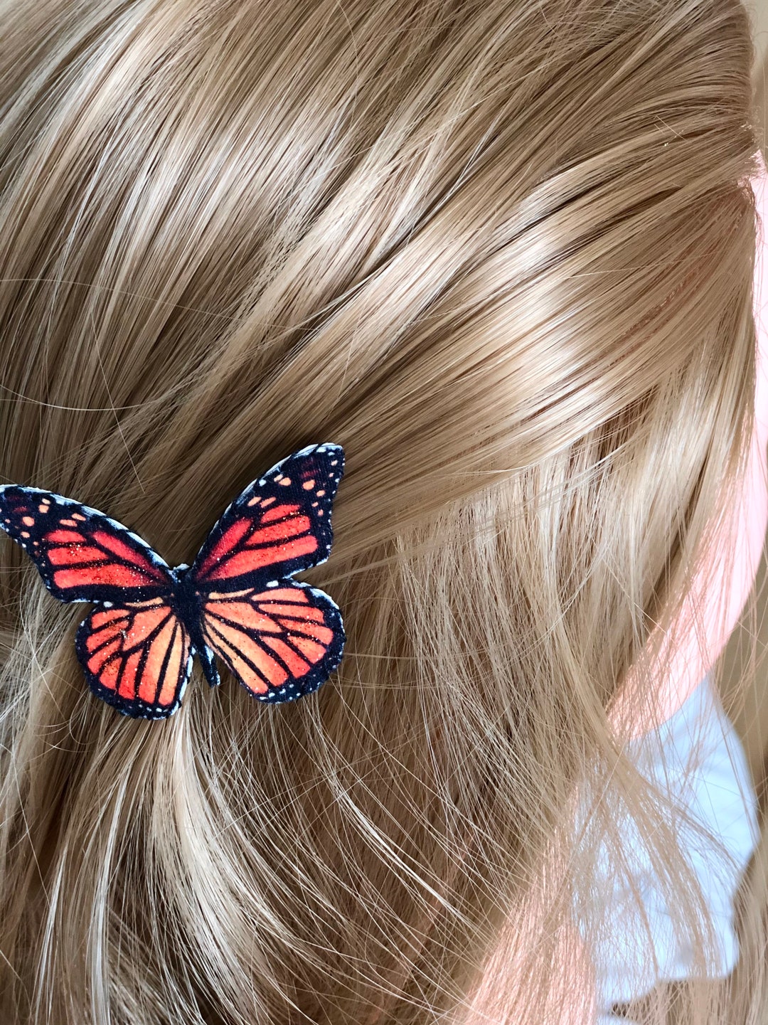 Monarch Butterfly Hair Clip, Snap Clip, Hair Pin, for Women, for Girls