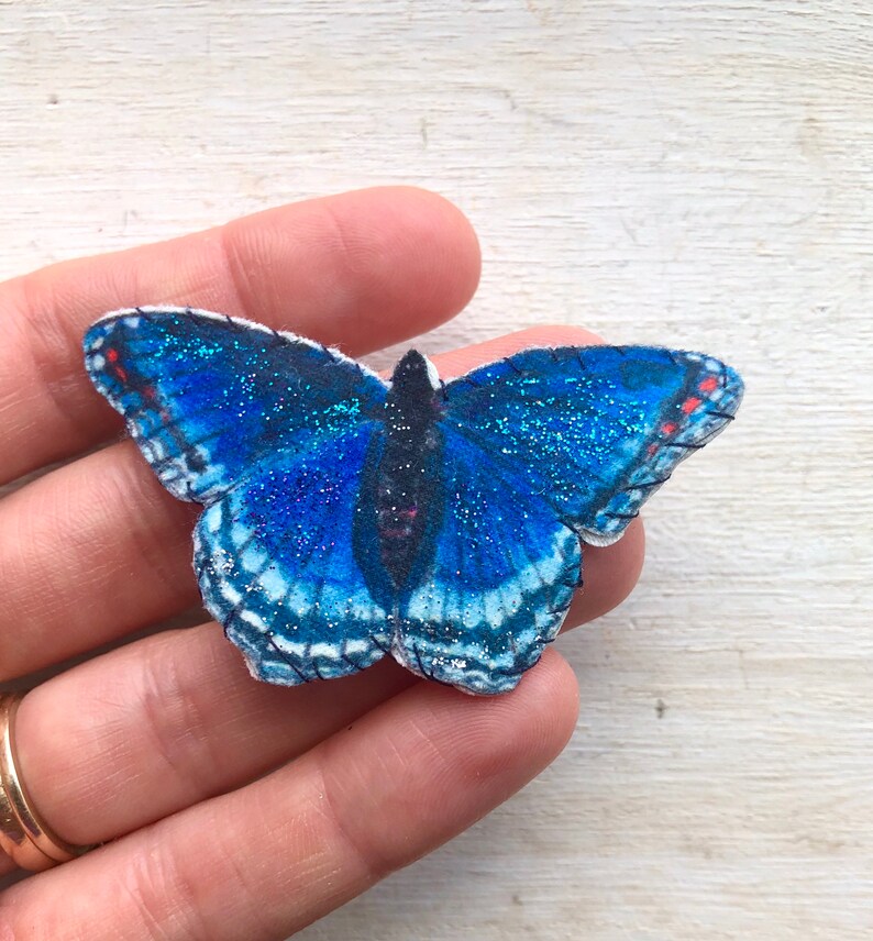 Blue Butterfly Snap Clip Butterfly Hair Clip For Toddlers Etsy