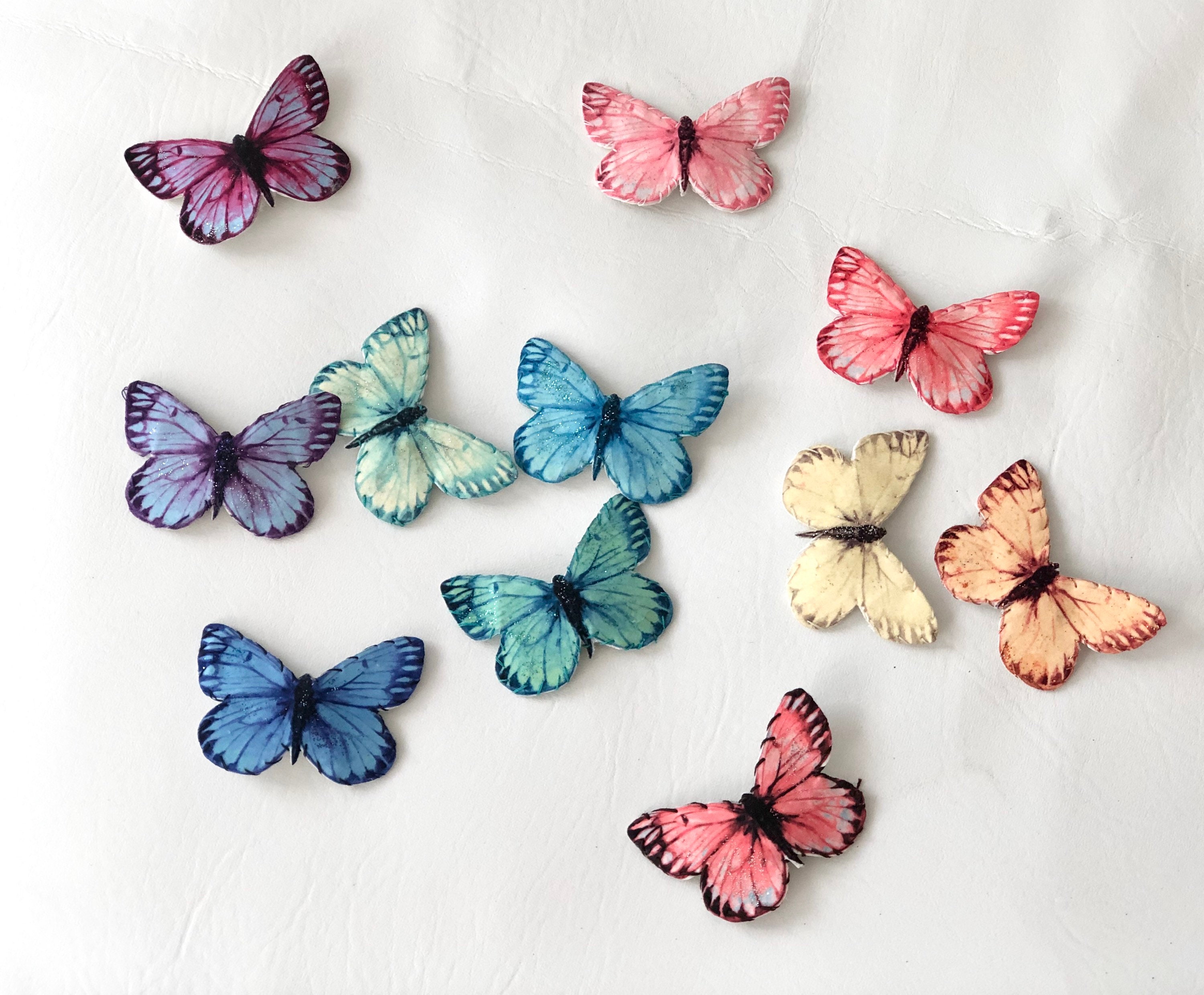 Rose Pink Butterfly Hair Clip Snap Clip, for Toddlers, Girls