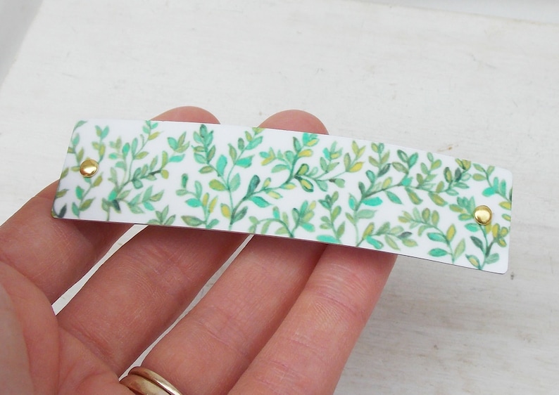 Leaf Barrette French Barrette Vine Barrette French Clip Etsy