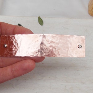 Hammered barrette, French barrette, hammered copper barrette, hammered gold barrette, brass, hammered silver barrette, thick hair, thin hair