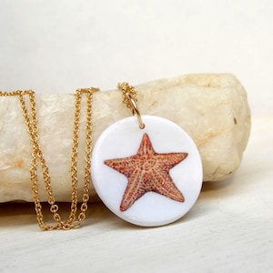 Starfish necklace, starfish pendant, starfish charm, silver starfish necklace, gold starfish necklace, starfish charm necklace, starfish