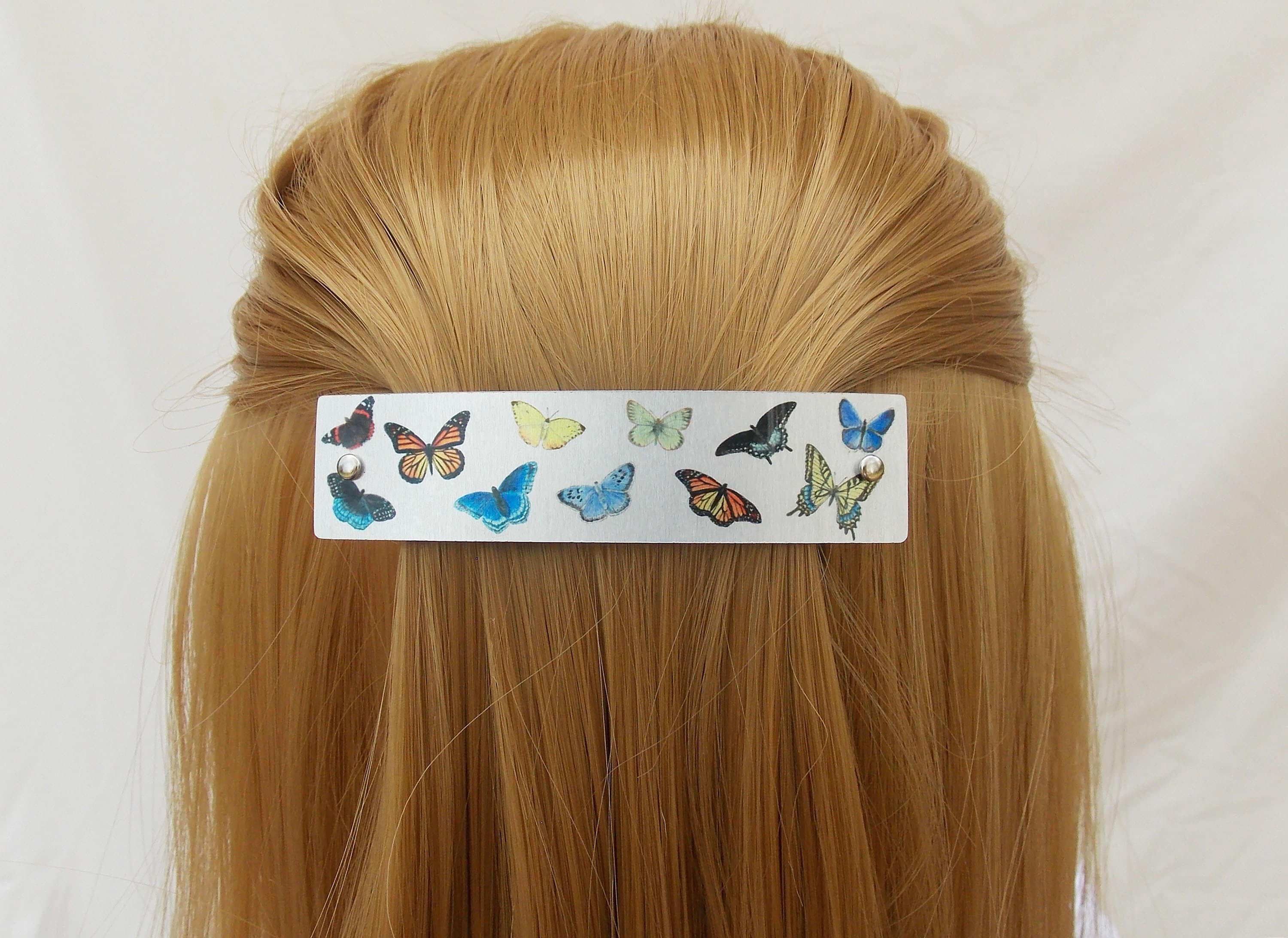 Butterfly barrette butterflies barrette French barrette Etsy