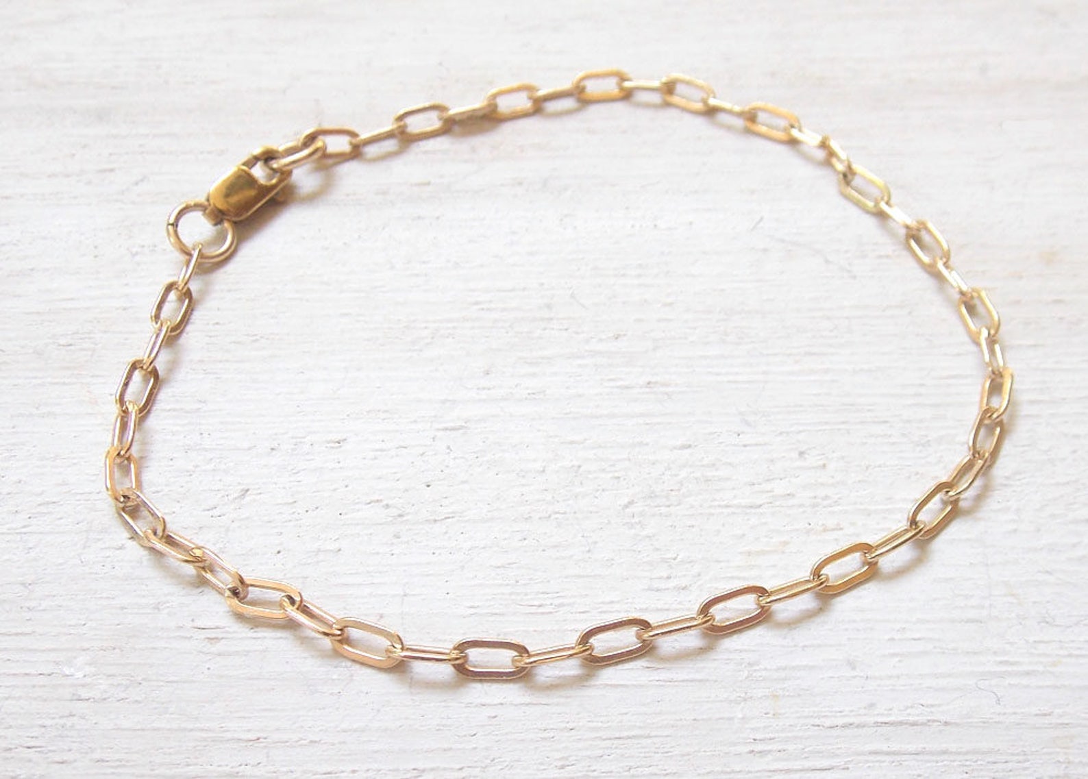 Gold chain bracelet 14kt gold filled chain bracelet fine Etsy
