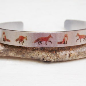 Bracciale volpe, polsino volpe, volpe rossa, volpe argentata, gioielli animali selvatici, bracciale volpi, gioielli volpe, caccia alla volpe, bosco, arte volpe, regalo volpe, natura