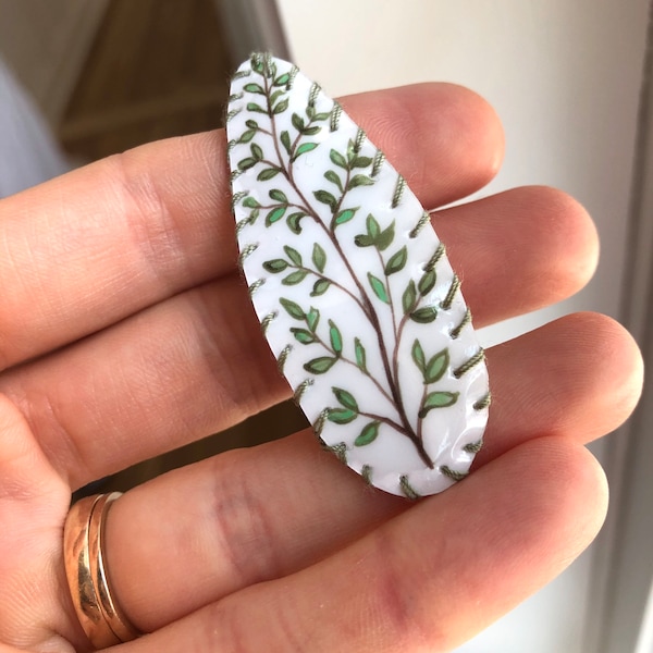 Leaf branch barrette, snap clip, hair clip for women, tree hair clip, nature barrette, for women, nature hair clip, thin hair, thick hair