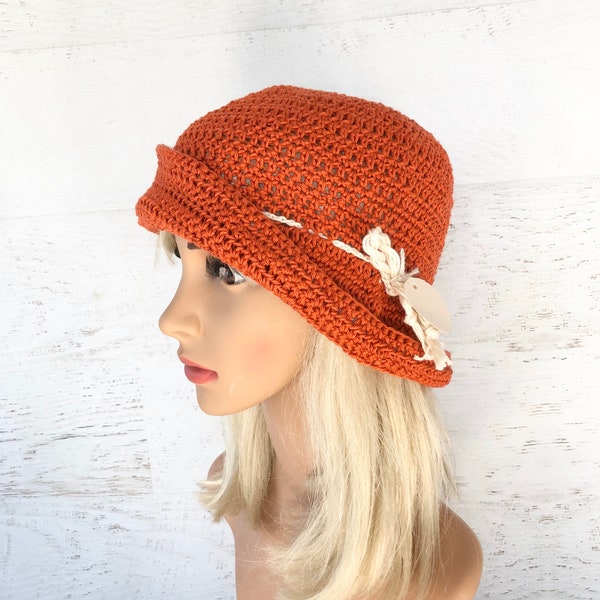 floppy beach hat, fedora cloche, boho bucket hat, crochet cruise accessories, derby hat, summer festival, resort wear cotton, 1920s hat