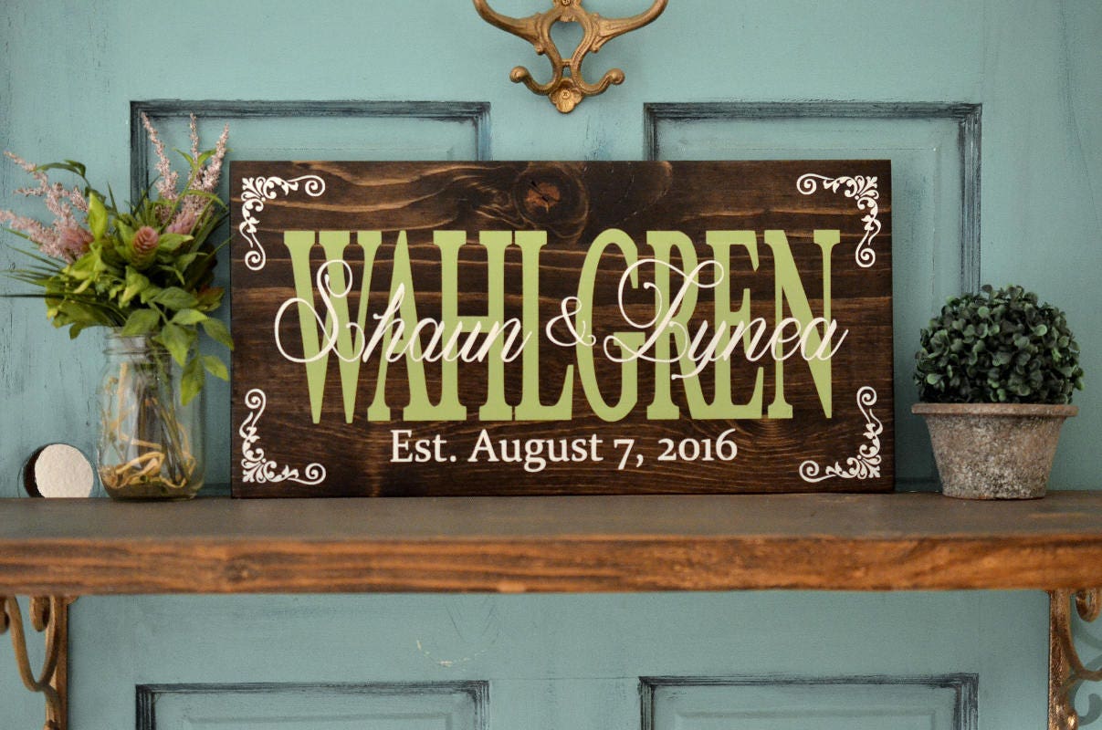 Custom Painted Wood Sign For Anniversary Or Wedding Gift
