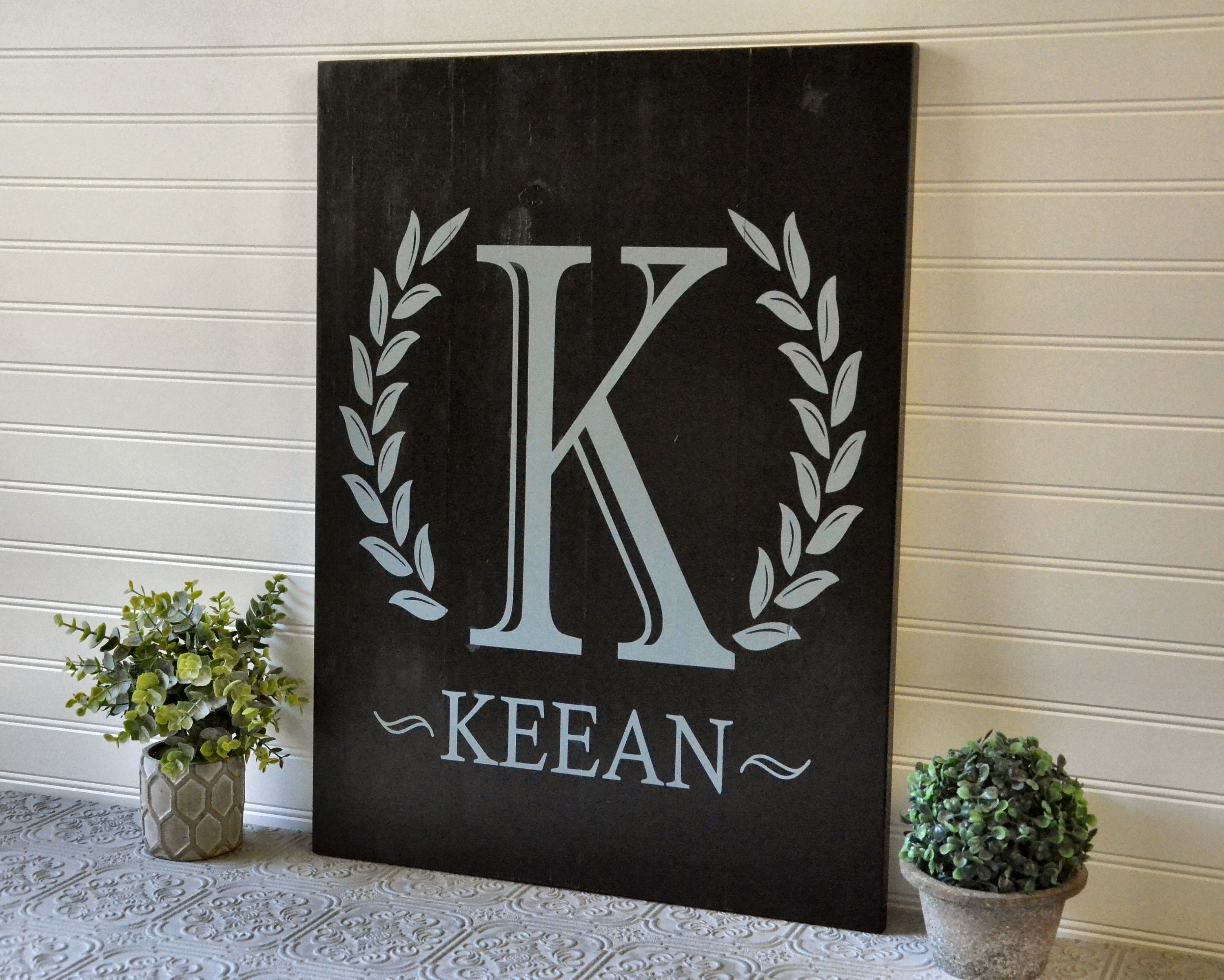Girls Bedroom Wall Decoration Personalized Initial Name