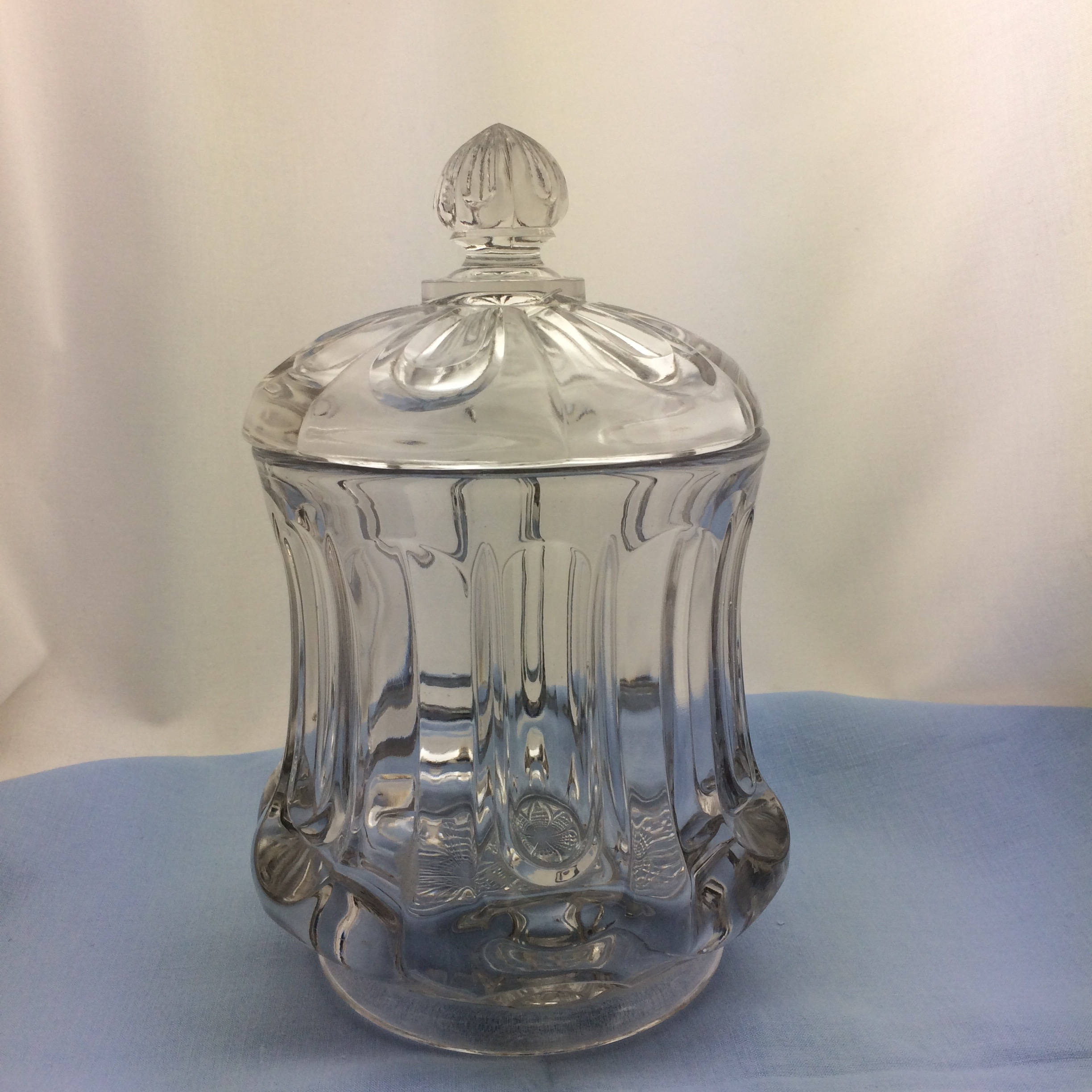 Antique Glass Vintage Candy Jar Turn of the Century Lidded Etsy