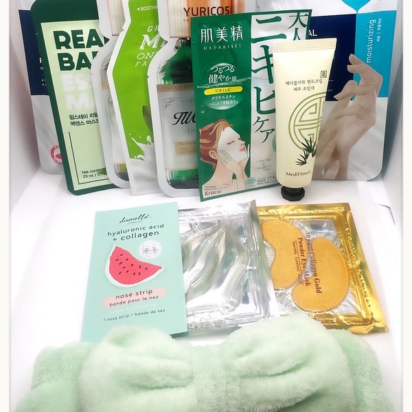 Self-Care Skincare Bundle, Korean skincare products, Japanese skincare products, sheet masks, skincare sets, skincare products, face care