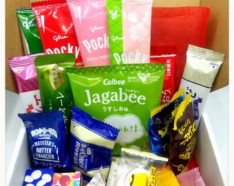 26 Piece Japanese Snacks Care Pack, Japan Snacks, snack packs, gifts for him, salty snacks, sweet snacks, Chocolates, candies, gifts for her